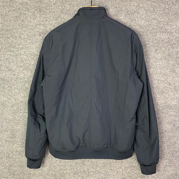 Ted Baker Full‎ Zip Bomber Jacket Sweatshirt Navy Blue Designer Men's Sz 4 - Picture 2 of 8